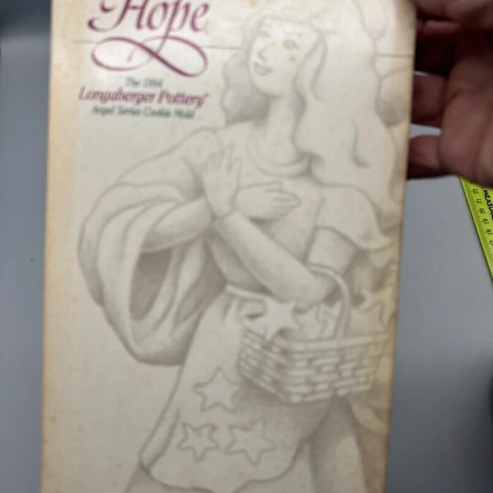 Longaberger Pottery 1994 Angel Series Cookie Mold